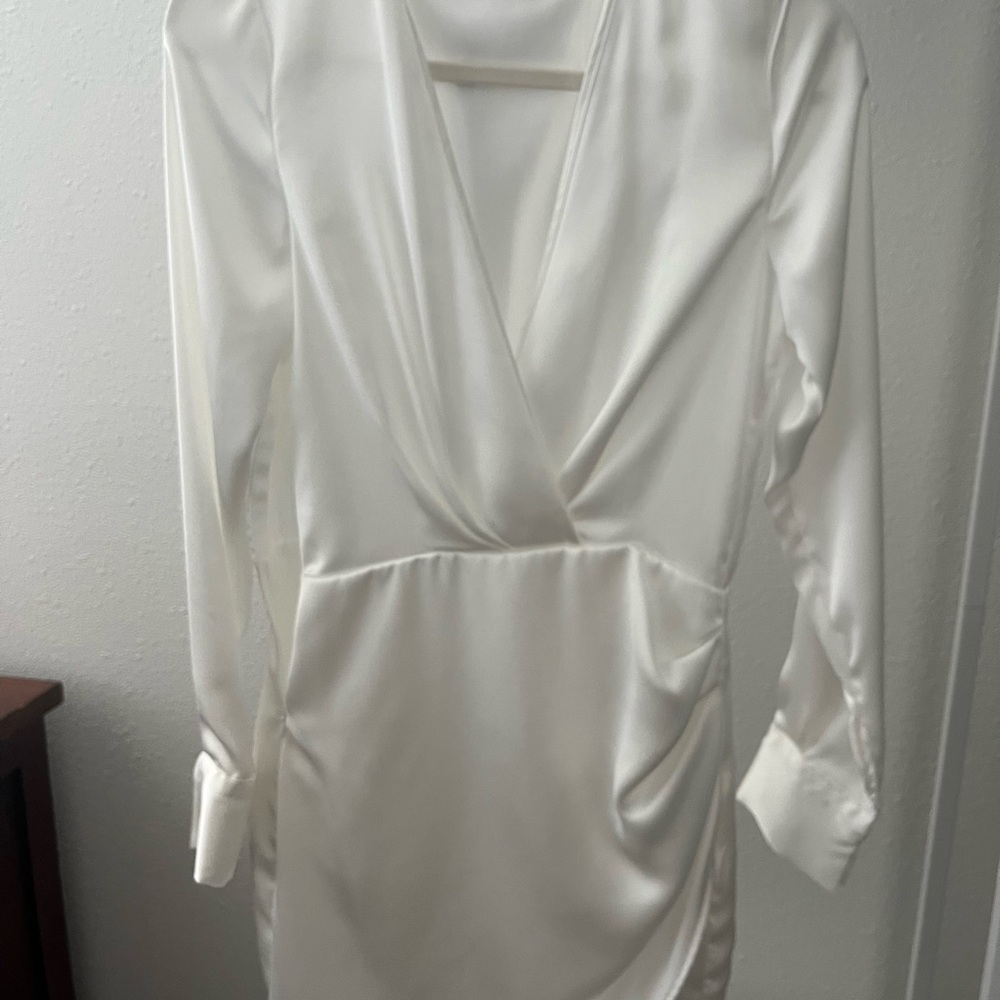 Zara White Satin Garment